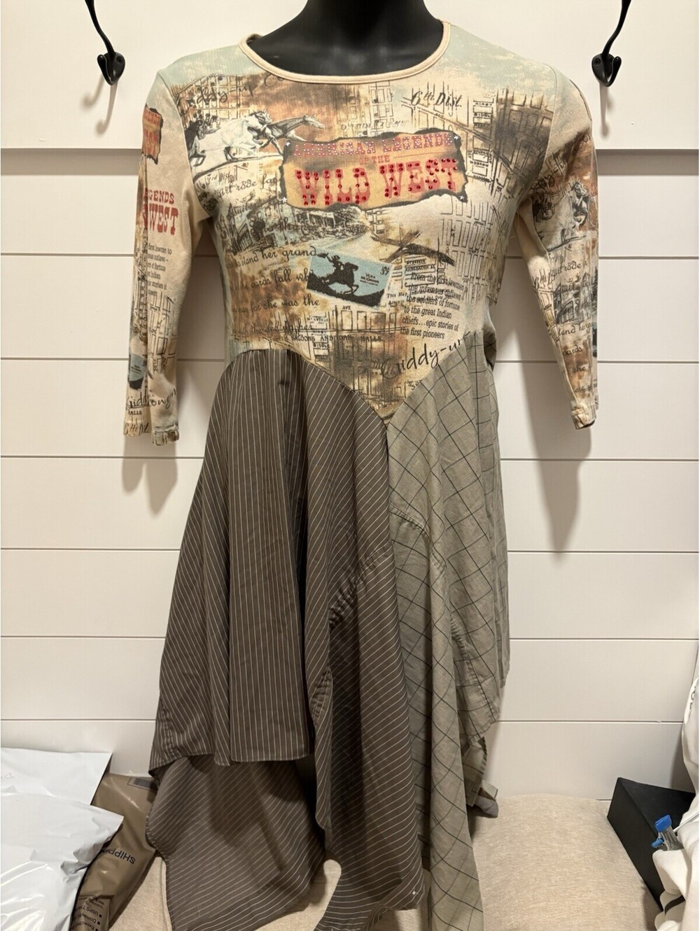 Art Wearable Boho Whimsy Lagen Dress. Wild Wild West Theme